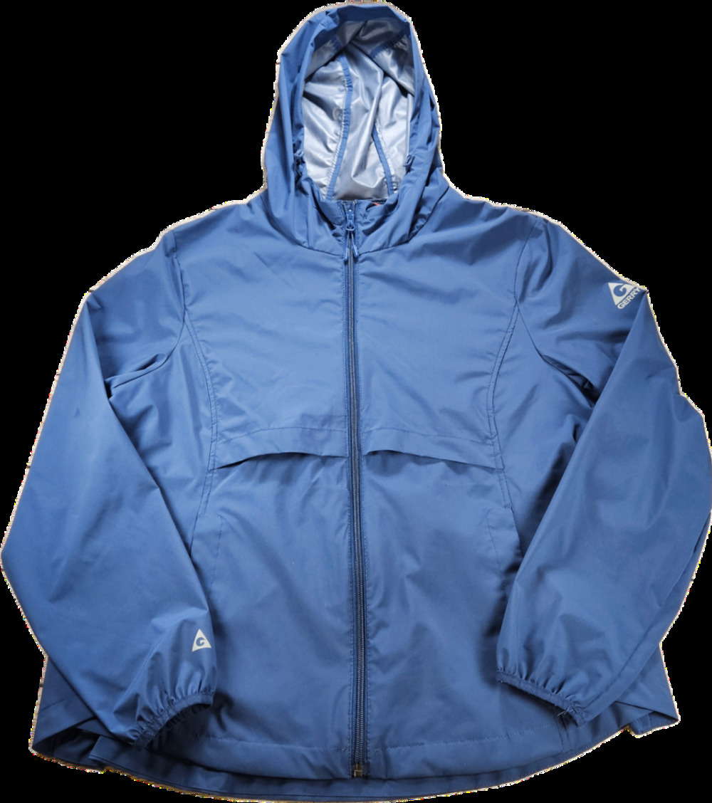 GERRY Rain Jacket Women's XL Hooded Blue Full Zip Outdoor Hiking